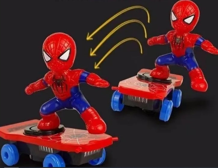 Shake the same Spider-Man tumbling stunts electric scooter children boys baby kids children's toys gifts